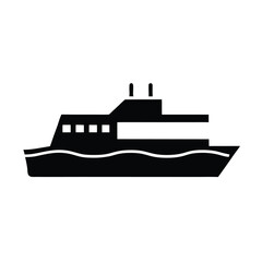 vector illustration of a ship