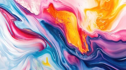 Colorful abstract background with light and color effects, dreamlike composition, colorful explosions, swirls of multicolore marble,liquid marble texture