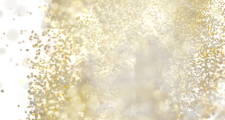 Abstract background with gold particles exploding. Perfect for luxury, celebration, and festive designs.