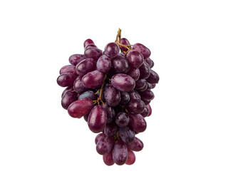 Fresh ripe blue grapes isolated on white background
