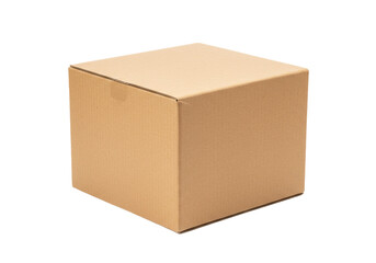 Cardboard box isolated on transparent background