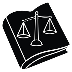 isolated law school book on white background