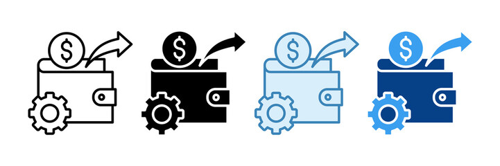 Cash Flow Management Icon Set Multiple Style Collection
