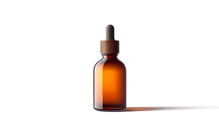 Amber dropper bottle mockup
