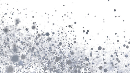High-resolution image of grey particles floating on white. Perfect for design backgrounds.