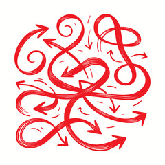 Fototapeta premium red and white floral ornament