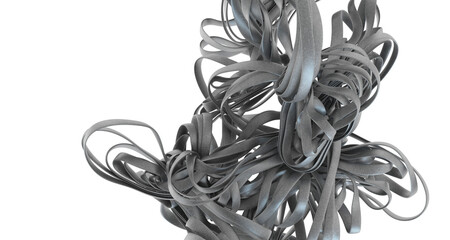 Abstract Metal Ribbons Design