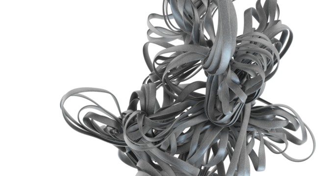 Abstract Metal Ribbons Design