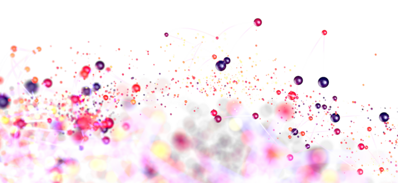 Vibrant spheres connected, network, technology, science, abstract background. - Powered by Adobe