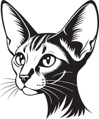 Obraz premium A silhouette cat face