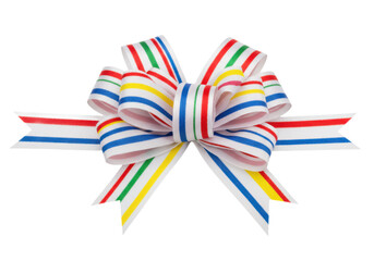 Fototapeta premium Striped bow isolated on transparent background