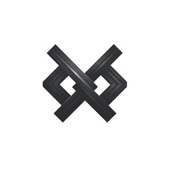 Obraz premium Minimal interlocked logo concept high resolution image