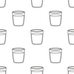 glass of water seamless pattern