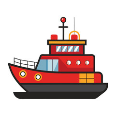 Obraz premium Fire boat icon isolated on white background