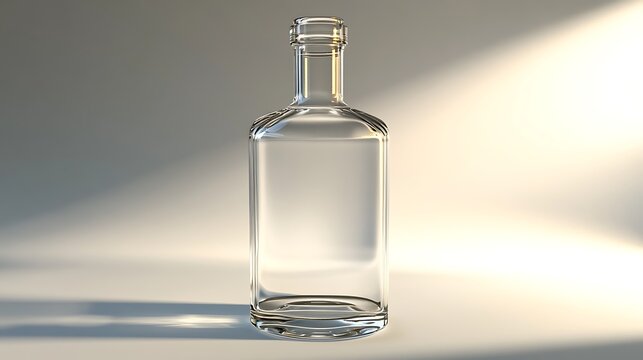Clear glass beverage bottle