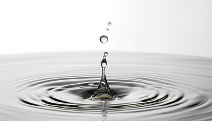 Splash of pure water on white background, closeup