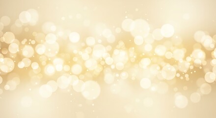 Radiant Gold Bokeh Cascade: Abstract Golden Lights Glittering in Dreamy Shimmering Spheres for Christmas, Weddings, or Elegant Celebrations, Evoking Festive Wonder
