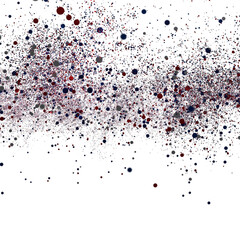 Abstract Red Blue Grey Dots Scatter Background