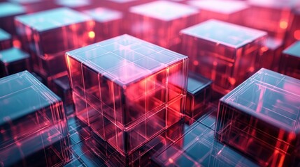 Abstract digital cubes