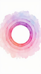 Creative illustration of an atomic model with watercolor effect.