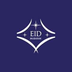 Modern Eid Typography with Geometric Elements

