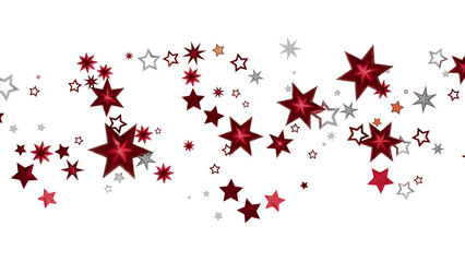 Beautiful red and silver stars on white. Perfect for holidays, celebrations, and more!