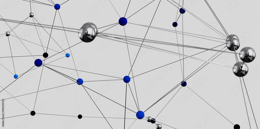 Leinwandbilder stock photo of an abstract network connection. ideal for technology, communication, and connection c