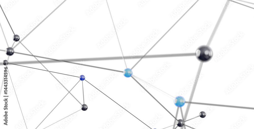 Aufkleber Abstract image of a global network connection. Ideal for technology, business, and communication concepts.