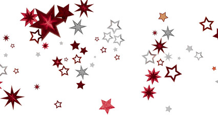 Beautiful red and silver stars on white. Perfect for holidays, celebrations, and more!