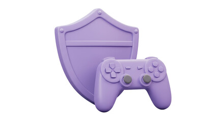 Isolated Shield and Gamepad Security Icon