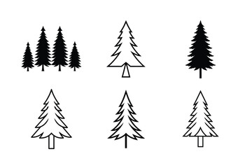 Obraz premium set of christmas tree
