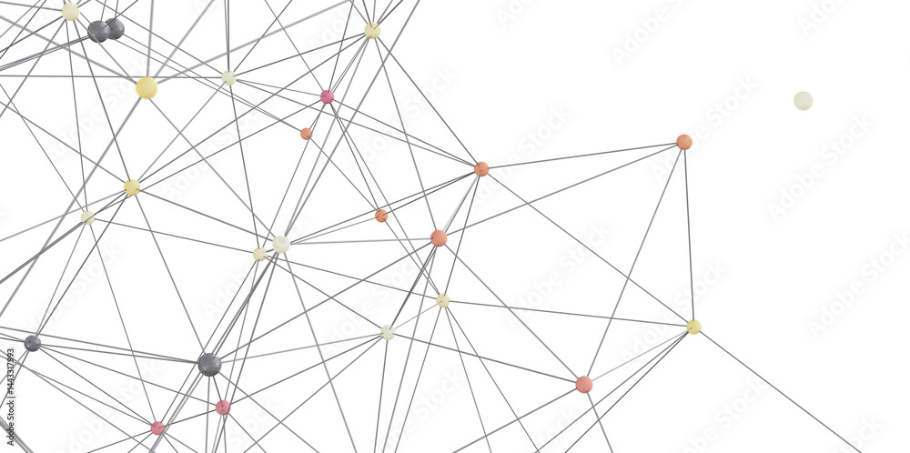 Fototapete stock photo of abstract network connection with dots and lines. perfect for technology, communicatio