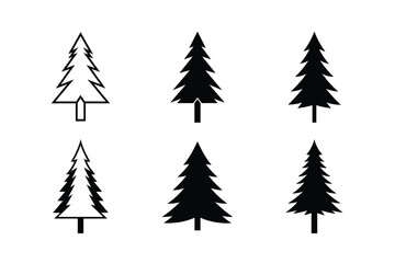 Obraz premium set of christmas tree