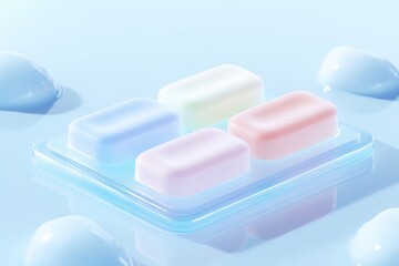 Pastel Soap Bars on Tray