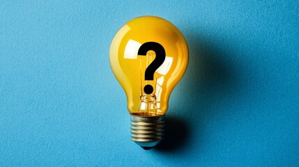 A yellow light bulb symbolizes creativity and new ideas.