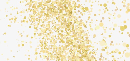 Abstract background with golden confetti. Festive, celebratory design.
