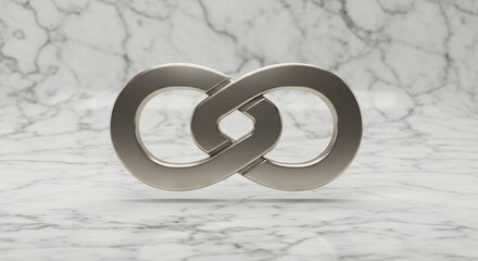 Infinity Symbol on Marble Background
