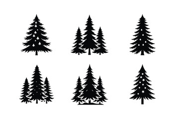 set of christmas tree