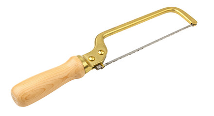 Isolated Jeweler Saw with Wooden Handle for Fine Metalwork