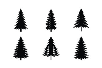 Naklejka premium set of trees