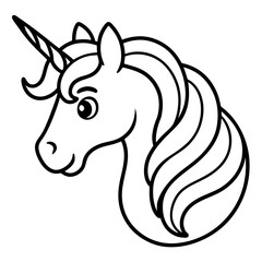 unicorn head silhouette