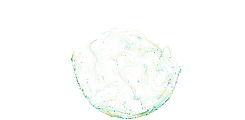 Intricate swirling design, energy, motion, abstract art, vibrant, teal, gold