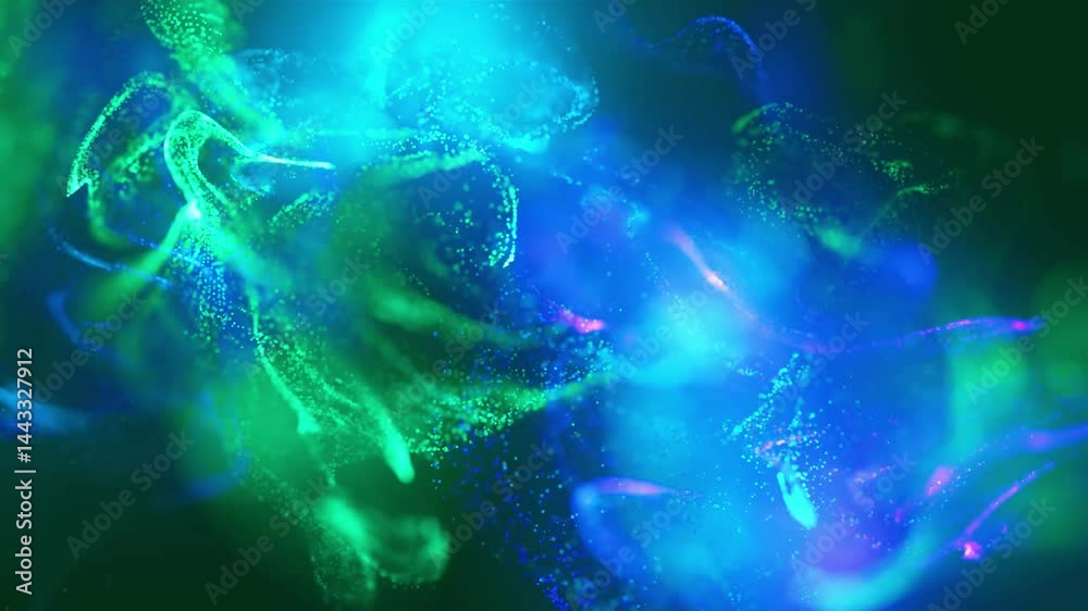 Wall mural particle wave background animation | flowing energy field in motion
