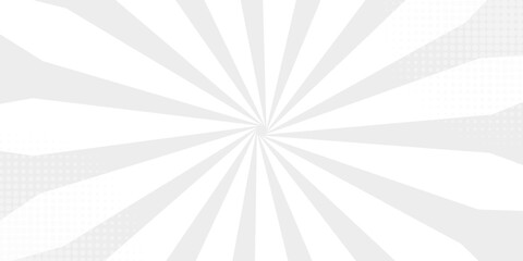 abstract gray white sun rays, retro styled comics book texture background, halftone illustration, pop art concept