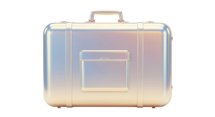 Isolated Holographic Briefcase Modern Business Accessory