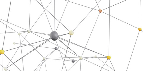 Complex network visualization.  Perfect for technology, connection, and communication concepts.