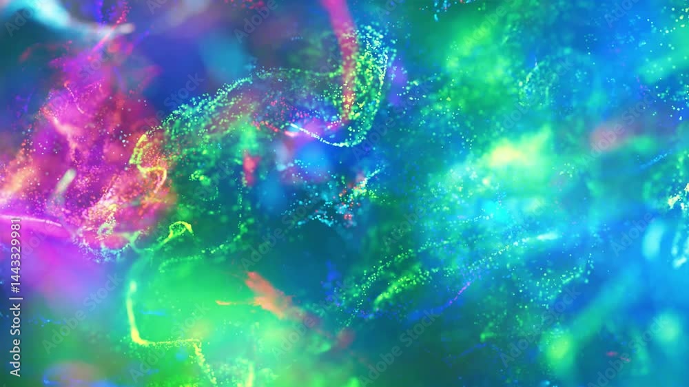Wall mural particle wave background animation | flowing energy field in motion