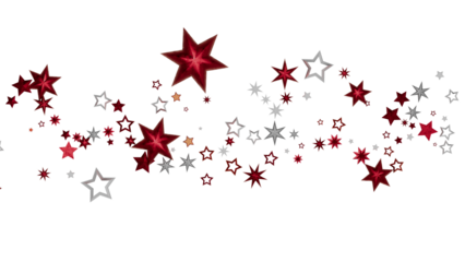 Beautiful red and silver stars on white. Perfect for holidays, celebrations, and more!