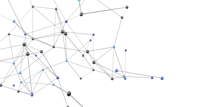 Stock photo of an abstract network with connected nodes. Ideal for technology, communication, and global concepts.