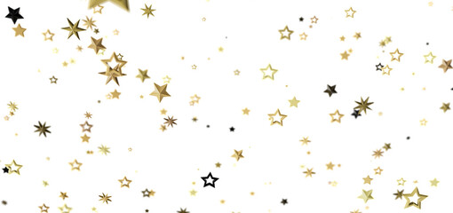 Beautiful festive background with gold and black stars. Perfect for celebrations.